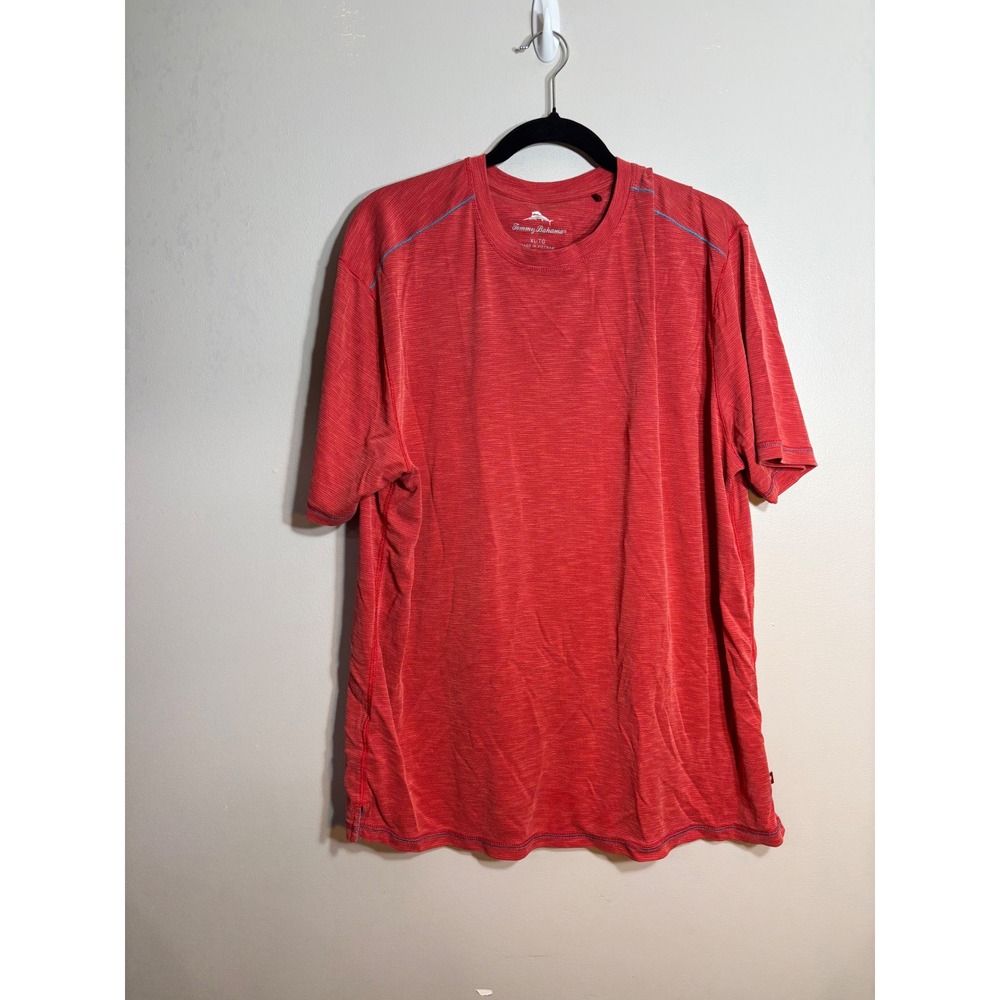Tommy Bahama Bali Skyline Mens XL Red Heathered Slub‎ Short Sleeve T-Shirt Tee